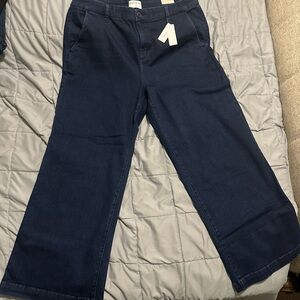 Lane Bryant Navy Wide Leg Jeans